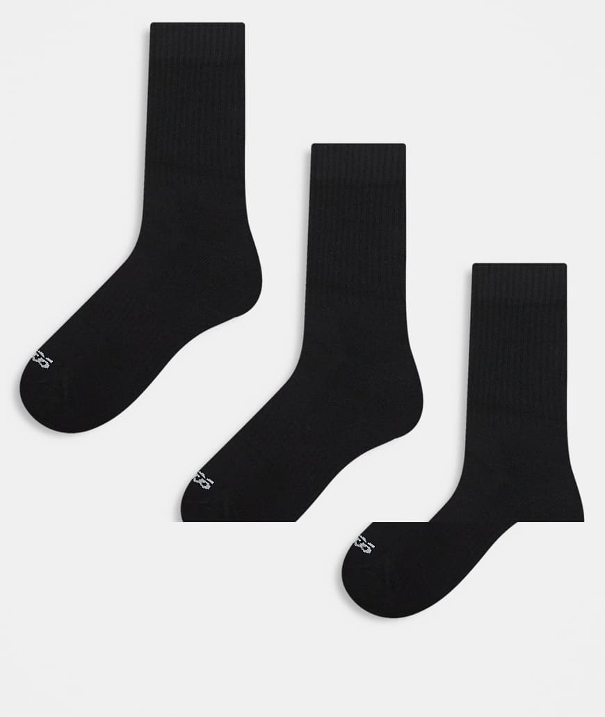 4505 - 3er-Pack schnelltrocknende Lauf-Socken in Schwarz mit Fußgewölbestütze von 4505