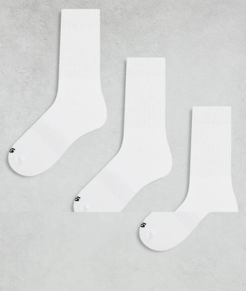 4505 - 3er-Pack schnelltrocknende Laufsocken in Weiß mit Fußgewölbestütze von 4505