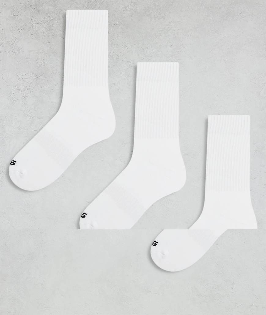 4505 - 3er-Pack schnelltrocknende Laufsocken in Weiß mit Fußgewölbestütze von 4505