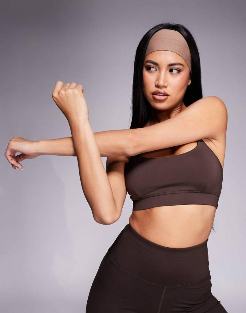 4505 - Active - Figurformender Sport-BH in French Roast mit mittlerer Stützfunktion und verstellbaren Trägern-Brown von 4505