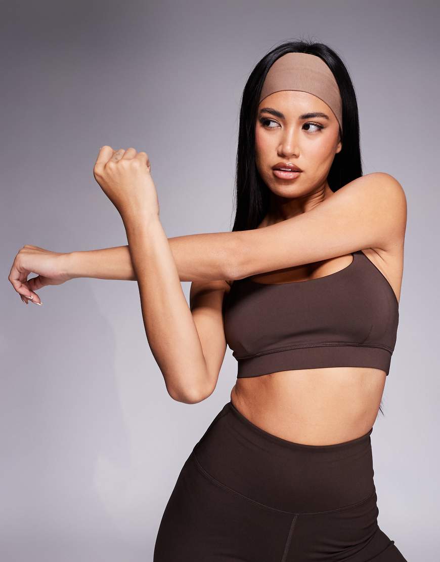 4505 - Active - Figurformender Sport-BH in French Roast mit mittlerer Stützfunktion und verstellbaren Trägern-Brown von 4505