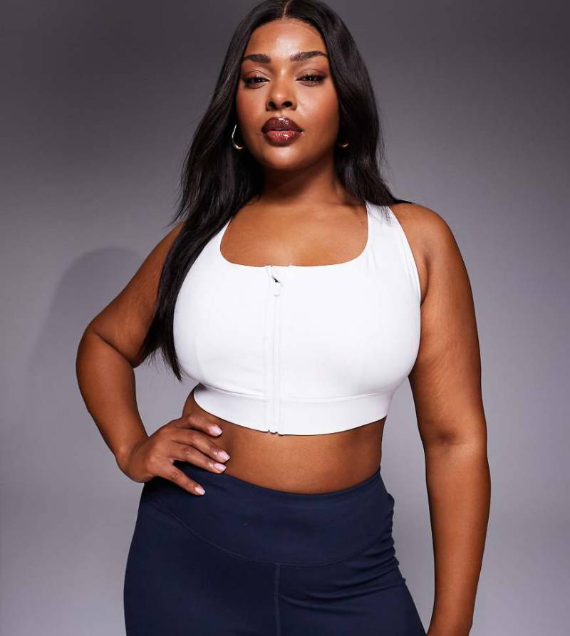 4505 Curve - Icon Active - Sport-BH in Weiß mit hoher Stützfunktion und herausnehmbarer Polsterung von 4505