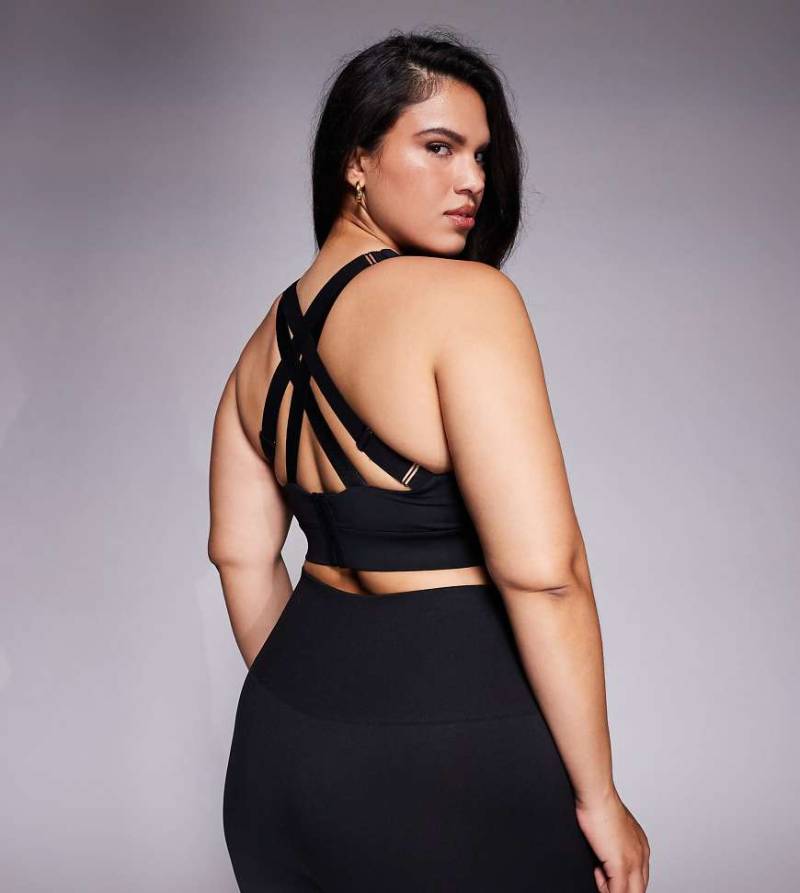 4505 Curve - Icon - Active - Sport-BH mit hoher Stützfunktion und herausnehmbarer Polsterung in Schwarz von 4505