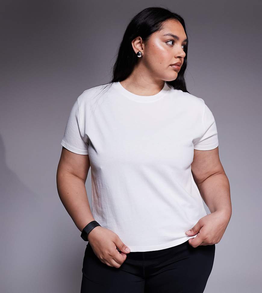 4505 Curve - Icon - Kastiges T-Shirt aus schnell trocknender Baumwolle in Weiß von 4505