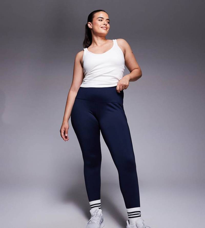 4505 Curve - Icon - Po-formende Sport-Leggings in kräftigem Marineblau mit Innentasche und hohem Bund von 4505