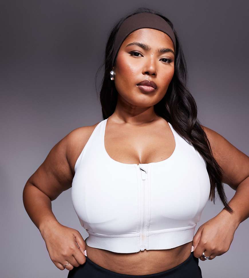 4505 Curve - Icon - Sport-BH in Weiß mit hoher Stützfunktion, verstellbaren Trägern, Reißverschluss vorne und herausnehmbaren Polstern von 4505