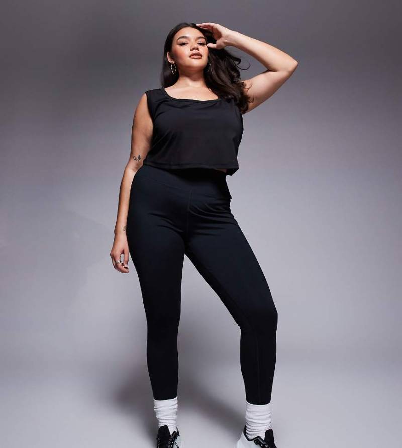 4505 - Curve Icon - Weiche Yoga-Leggings in Schwarz mit hohem Bund von 4505