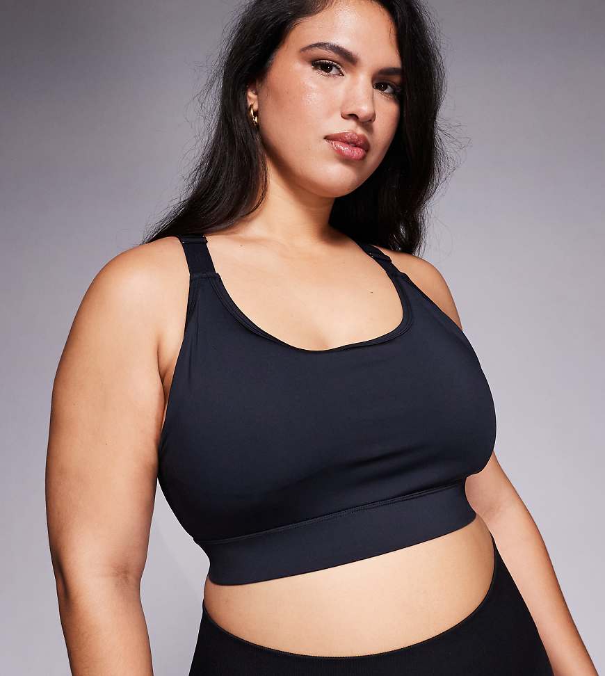 4505 Curve - Sport-BH in Schwarz mit hoher Stützfunktion, verstellbaren Trägern und herausnehmbaren Polstern von 4505