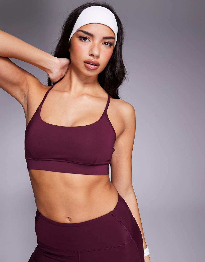 4505 - Figurformender Sport-BH in Maulbeere mit mittlerer Stützfunktion und verstellbaren Trägern-Lila von 4505