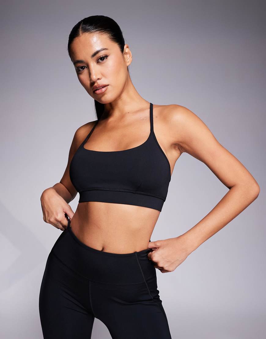 4505 - Figurformender Sport-BH in Schwarz mit mittlerer Stützfunktion und verstellbaren Trägern von 4505