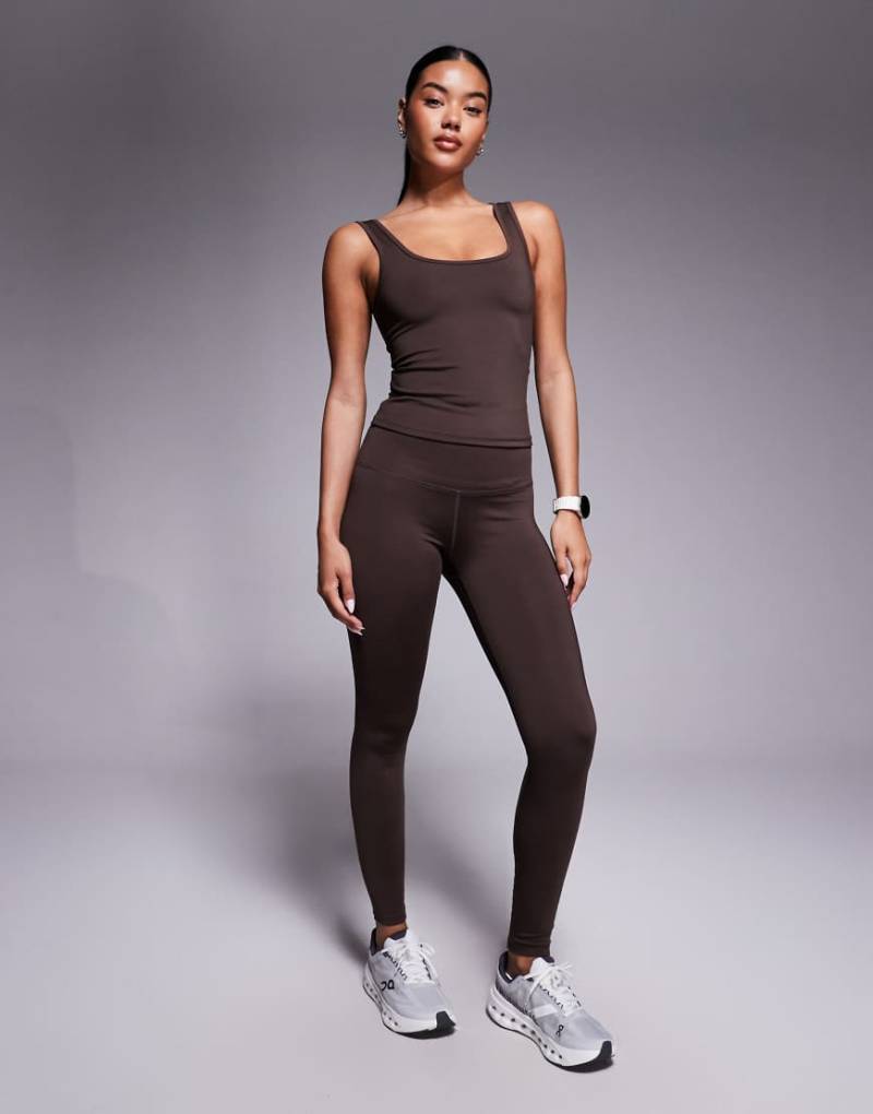 4505 - Icon - Gesäßformende Sport-Leggings in French Roast mit Innentasche-Brown von 4505