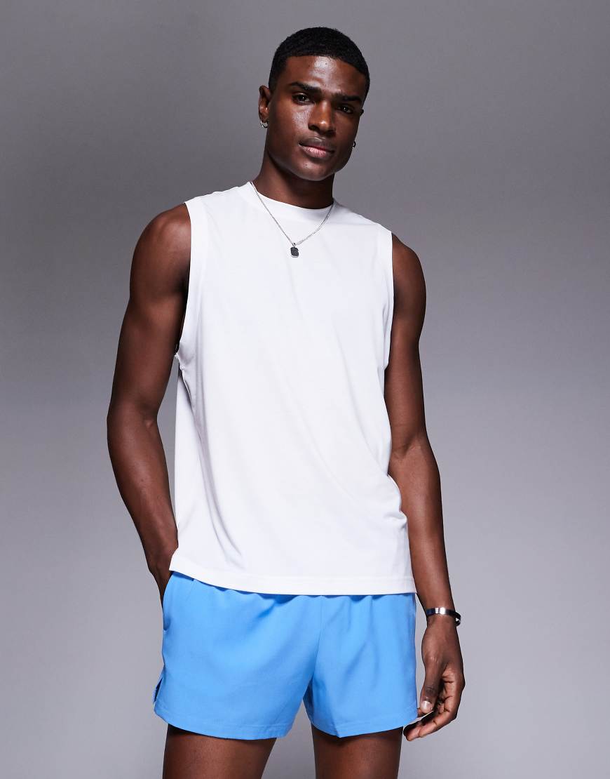 4505 - Icon - Schnell trocknende Laufshorts in Blau mit Handytasche hinten und Markenlogo, 8 cm Schrittlänge von 4505