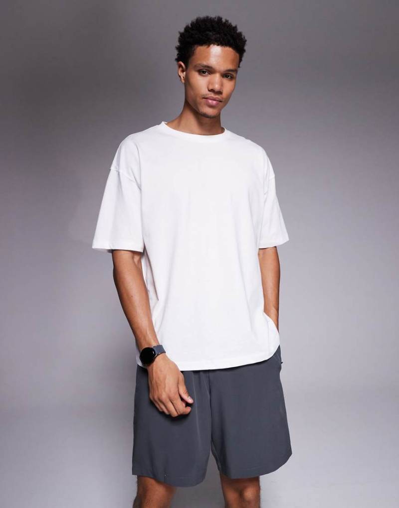 4505 - Icon - Schnell trocknendes Oversize-Trainings-T-Shirt in Weiß von 4505