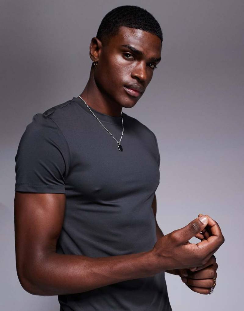 4505 - Icon - Schnelltrocknendes Sport-Muskelshirt in Anthrazit-Grau von 4505