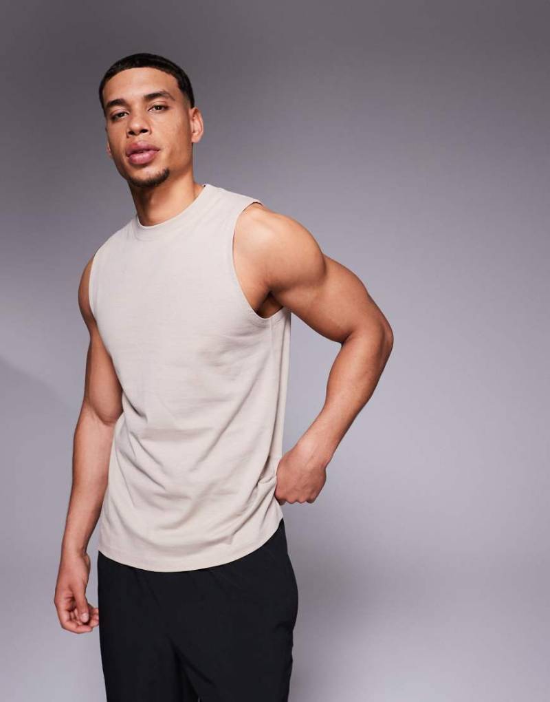 4505 - Icon - Schnelltrocknendes Trainings-Trägertop in Stein aus Baumwolle-Neutral 4505 - Icon - Schnelltrocknendes Trainings-Trägertop in Stein aus Baumwolle-Neutral von 4505