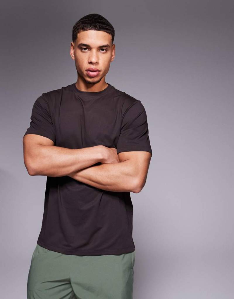 4505 - Icon - Sport-T-Shirt aus schnelltrocknendem Netzstoff in Kaffeebraun von 4505