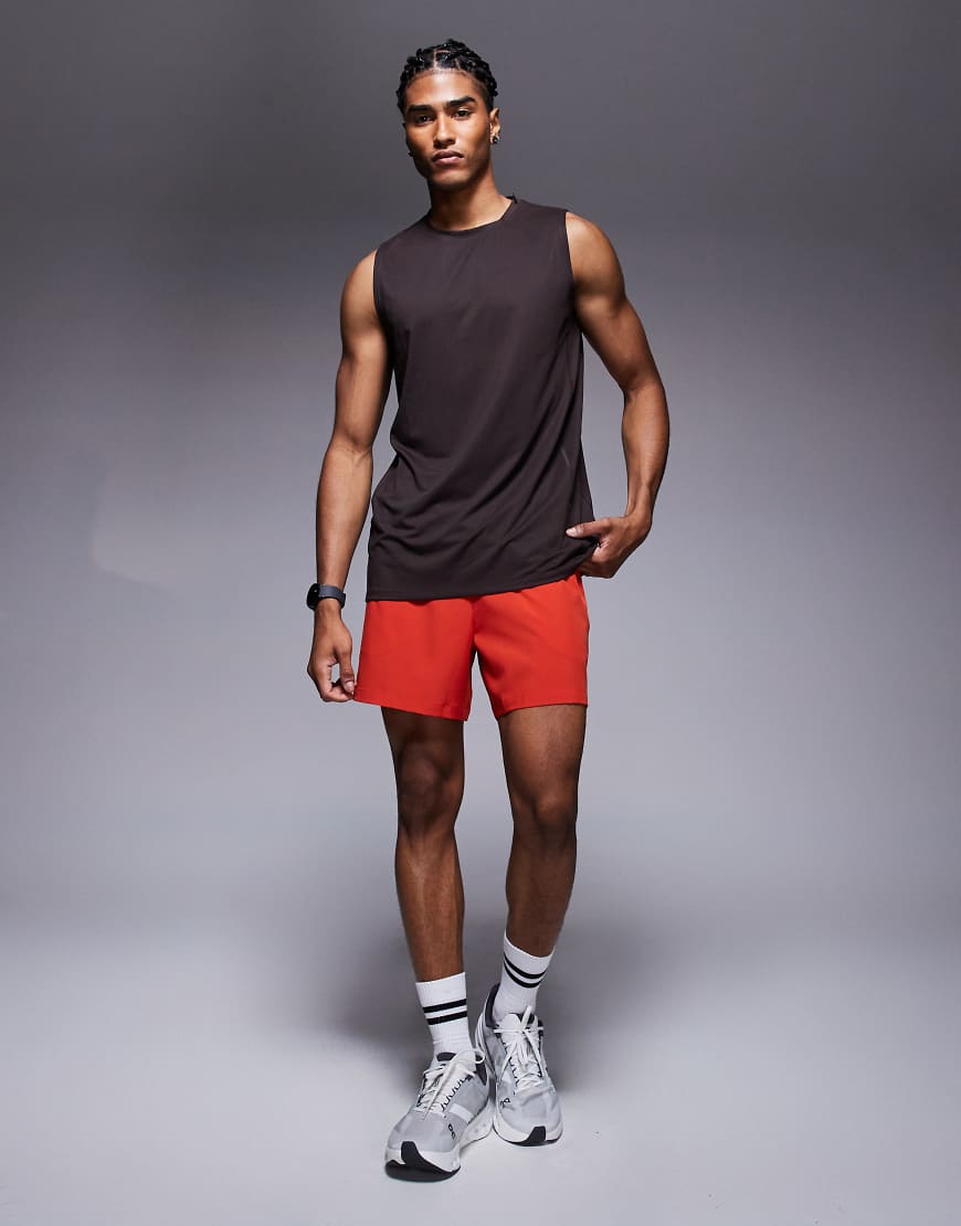 4505 - Icon - Sport-Tanktop aus schnelltrocknendem Netzstoff in Kaffeebraun von 4505