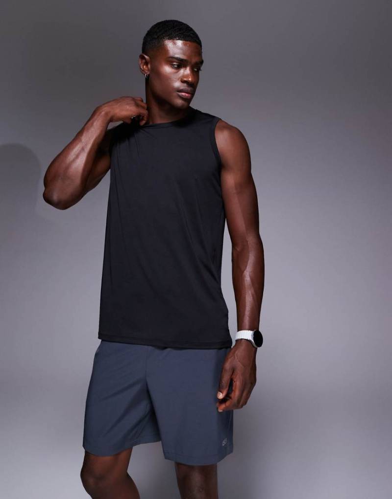 4505 - Icon - Training - Ärmelloses, schnell trocknendes Loose-Fit-Tanktop in Schwarz von 4505