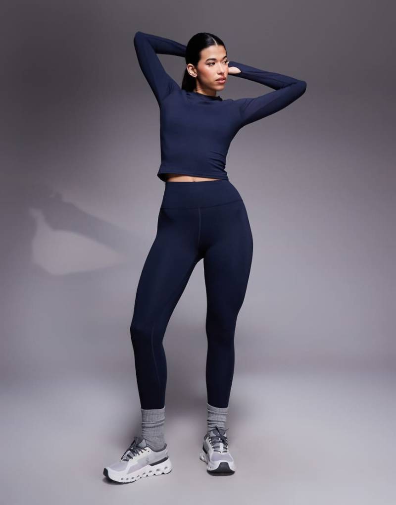 4505 - Icon - Weiche Yoga-Leggings in Mitternachts-Marineblau mit hohem Bund von 4505