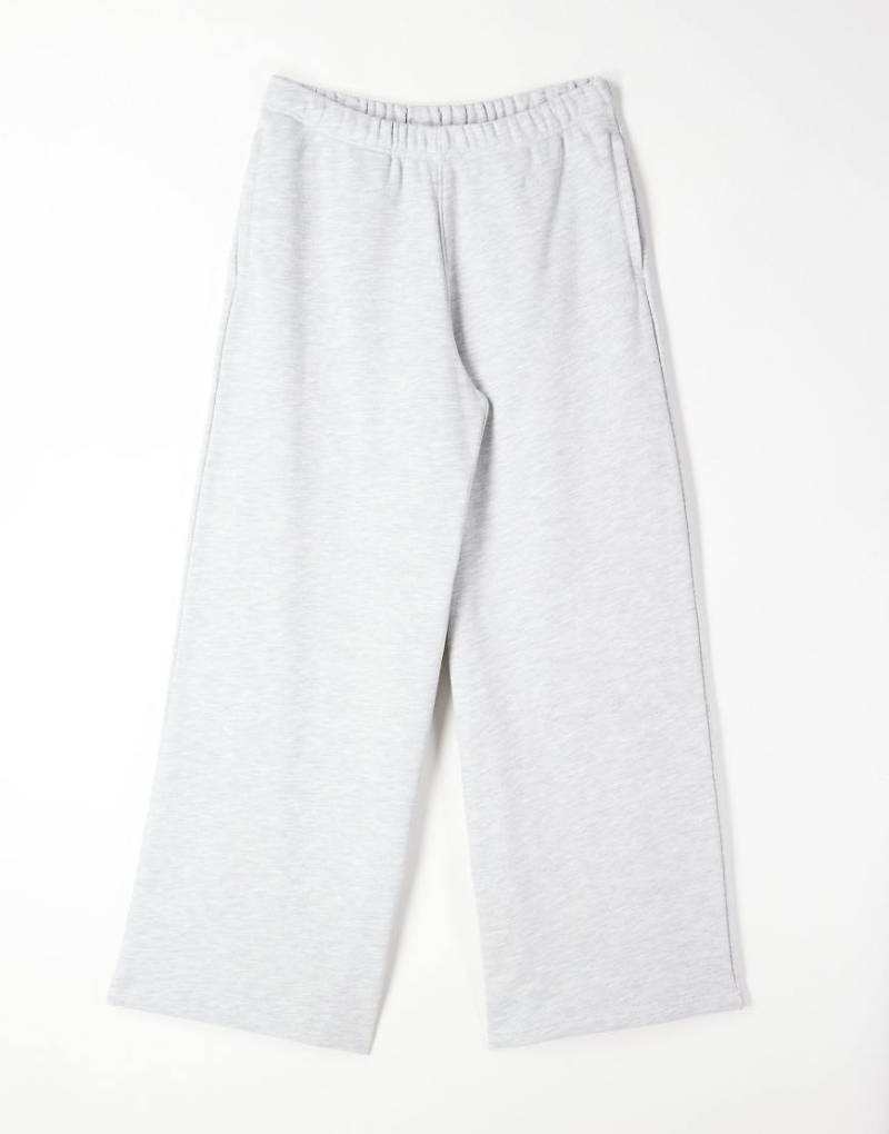 4505 - Rest Day - Schwere Super-Oversize-Jogginghose aus Baumwolle in Hellgrau meliert mit Reißverschlusstaschen, 440 g/m² von 4505