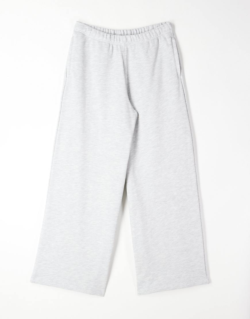 4505 - Rest Day - Schwere Super-Oversize-Jogginghose aus Baumwolle in Hellgrau meliert mit Reißverschlusstaschen, 440 g/m² von 4505