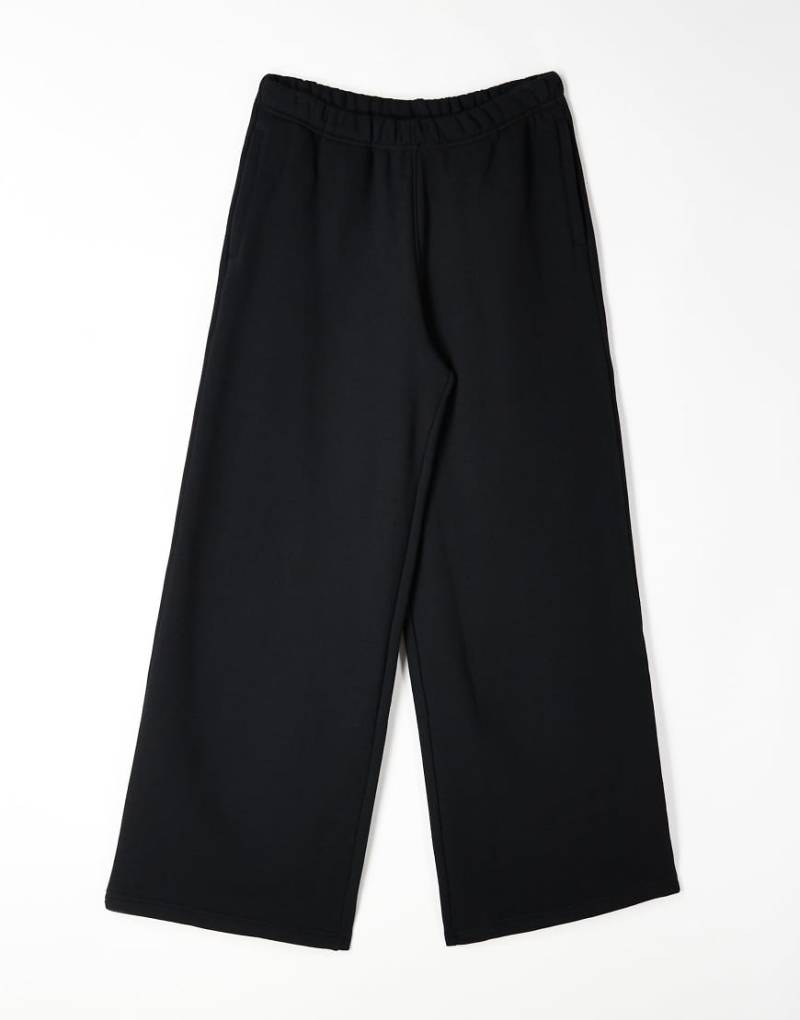 4505 - Rest Day - Schwere Super-Oversize-Jogginghose aus Baumwolle in verwaschenem Schwarz mit Reißverschlusstaschen, 440 g/m² von 4505