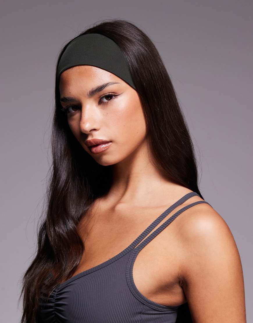 4505 - Sport-Stirnband in dunklem Khaki-Grün von 4505