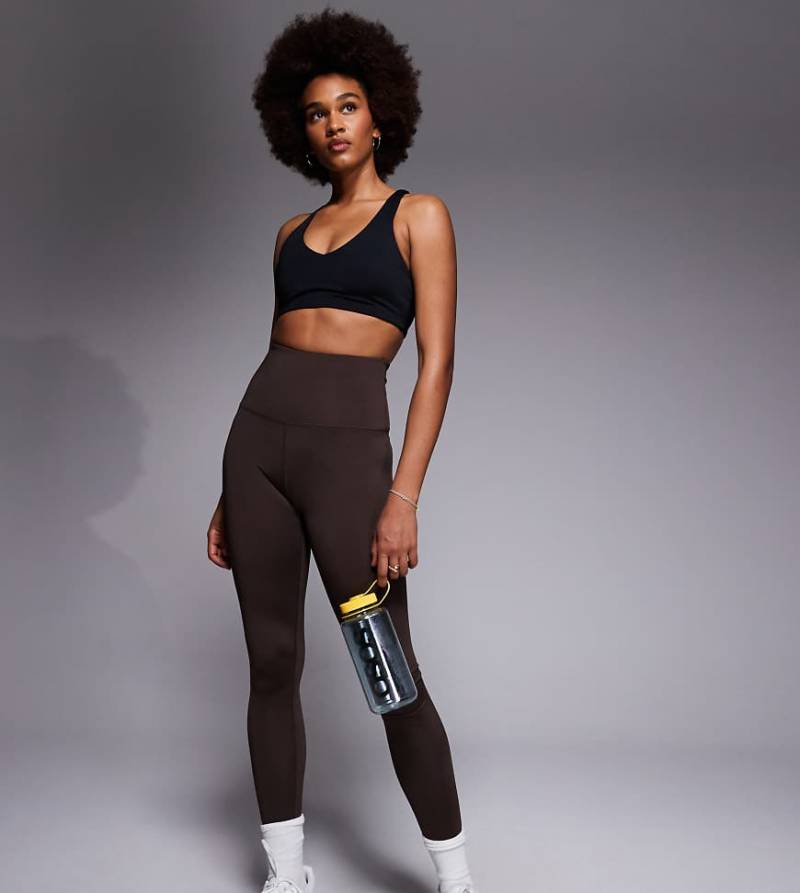 4505 Tall - Icon - Gesäßformende Sport-Leggings in French Roast mit Innentasche-Brown von 4505