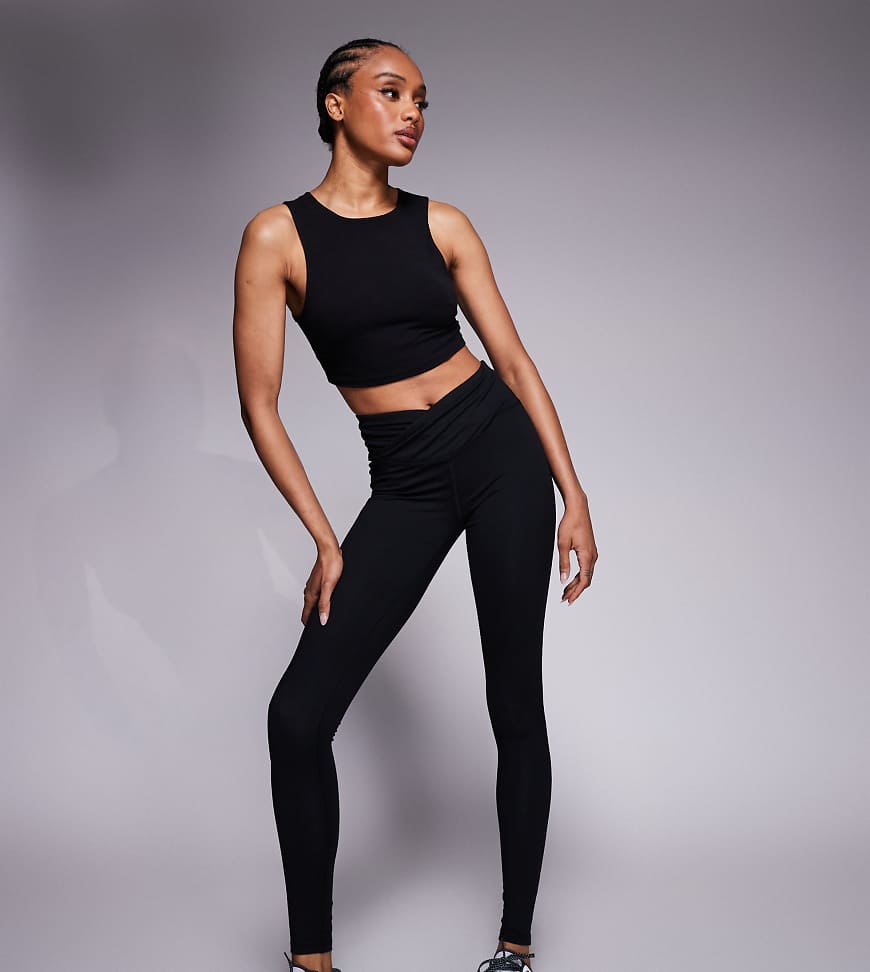 4505 Tall - Icon - Weiche Yoga-Leggings in Schwarz mit Wickelbund 4505 Tall - Icon - Weiche Yoga-Leggings in Schwarz mit Wickelbund von 4505