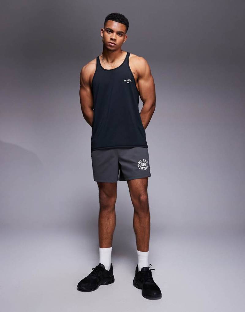 4505 - Training Club - Trägertop aus Netzstoff in Schwarz von 4505