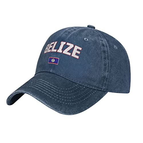 452 Damen Herren Baseballkappe Belize-Flagge Cooler Belize Baseball Cap Leicht Baseball Kappe Mütze Atmungsaktiv Outdoor Hut Für Wander Draussen Laufen von 452