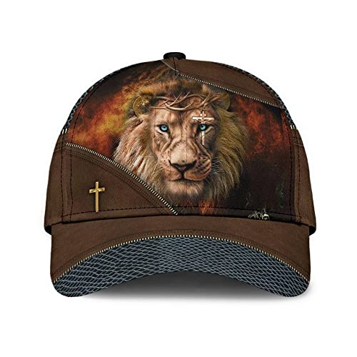 452 Herren Damen Baseball Kappe Mütze Jesus Löwe Baseball Cap Leicht Abwaschbar Baseball Kappen Leicht Baseballkappe Für Draussen Kletter Golf von 452