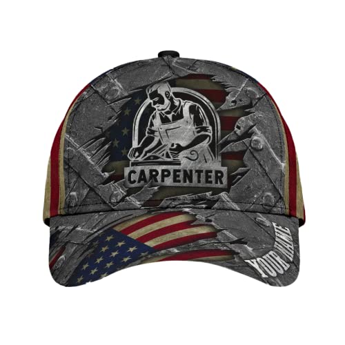 452 Herren Damen Baseballkappe Amerikanischer Zimmermann Baseball Cap Vintage Angeln Hüte Verstellbar Snapback Kappe Für Wander Golf Reisen von 452