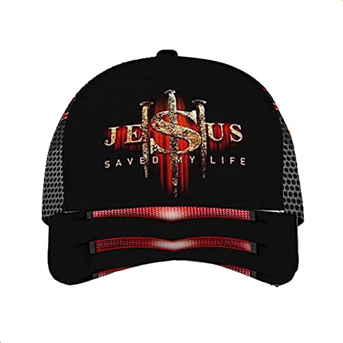 452 Herren Damen Basecap Jesus Hat Mein Leben Gerettet Trucker Kappe Verstellbar Baseball Cap Baumwolle Baseballkappe Für Angeln Kletter Golf von 452