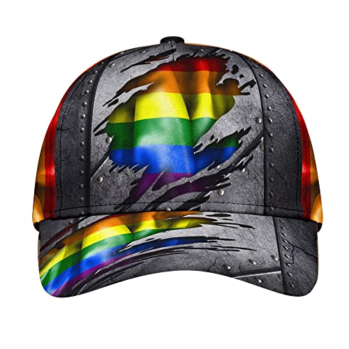 452 Herren Damen Distressed Basecap LGBTQ Baseballmütze Verstellbar Outdoor Hut Leicht Snapback Kappe Für Sport Angeln Draussen von 452