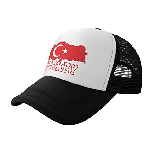 Damen Herren Baseball Cap Türkei Türkiye Flagge Türken Landkarte Baseballkappe Baumwolle Distressed Basecap Reine Farbe Hip-Hop-Hut Für Sport Draussen Reisen von 452