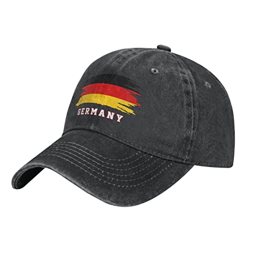 Damen Herren Hip-Hop-Hut Deutschland Flagge Deutsch Distressed Basecap Atmungsaktiv Baseballkappe Reine Farbe Baseball Kappe Mütze Für Sport Draussen Angeln von 452