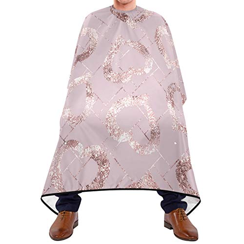 Friseurumhänge Haar Roségoldene Herzen Hairdressing Cape Antistatischer Auszukämmen Cape Wasserdichte Haar Styling Cape Für Kinder Haar Styling Hair Design 140X170Cm von 452