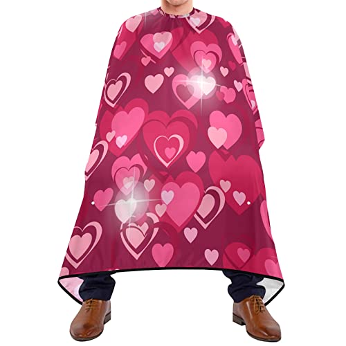 Haircut Barber Cape Valentinstag-Glitter-Herz Haar Styling Cape Atmungsaktiv Barber Cape Wasserdichte Salon Cape Für Kinder Erwachsene Haar Styling 140X170Cm von 452