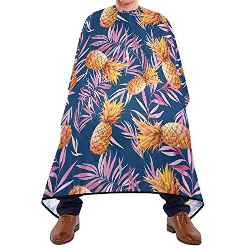 Hairdressing Cape Ananas Palmblätter Haar Styling Cape Wasserdichte Salon Umhang Atmungsaktiv Frisierumhang Für Salon Haarschnitt Hair Design Kinder 140X170Cm von 452