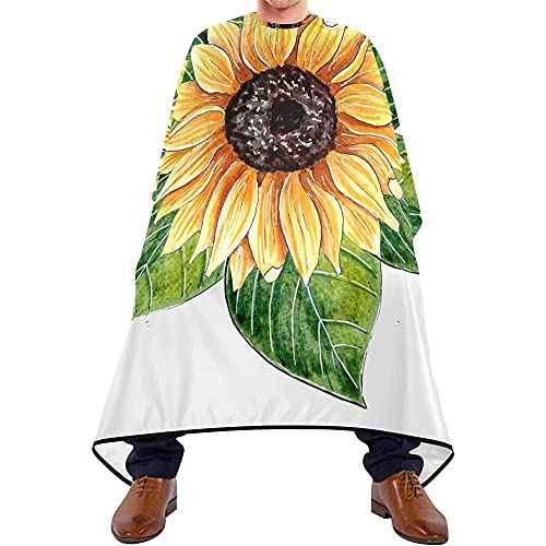 Hairdressing Cape Sonnenblumen-Kunst Haarschneideumhang Wasserdichte Friseur Schneiden Umhang Atmungsaktiv Salon Umhang Für Haar Styling Salon Haarschnitt Kinder 140X170Cm von 452