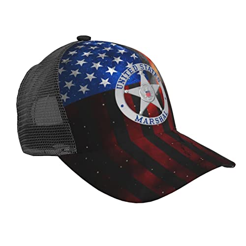 456 Baseball Kappe Dienstabzeichen des Us-Marschalls Sonnenblende Mütze Verstellbare Baseballmütze Casual Trucker Baseballcap Für Running, Damen, Golf von 456