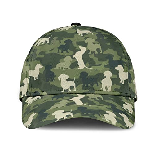 456 Basecap Dackel-Camouflage-Muster Sonnenschutzkappe Für Erwachsenen Cool Mütze Verstellbar Sport Flat Hüte Mädchen von 456