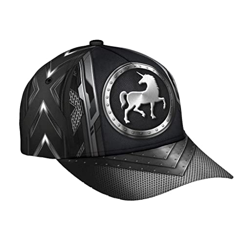 456 Kappe Einhorn-Kreis Metall Schwarz Basecap Für Running Mode Sonnenschutzkappe Casual Erwachsene Sport Mütze Mädchen von 456