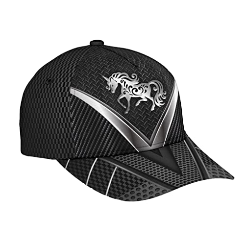 456 Mütze Einhorn Metall Schwarz Trucker Baseballkappe Hat Für Reisen Waschbar Pferdeschwanz Kappe Mode Mädchen Basecap Erwachsene von 456