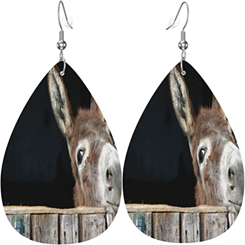 Ohrringe, Esel Esel Leder Ohrringe Mode Ohrringe Leder Leichte Earrings Für Ornament Zubehör Geschenke von 456