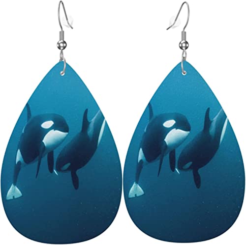 Ohrringe, Orca Orca Earrings Mode Leder Ohrringe Damen Leichte Ohrringe Leder Für Zubehör Ornament Frauen von 456