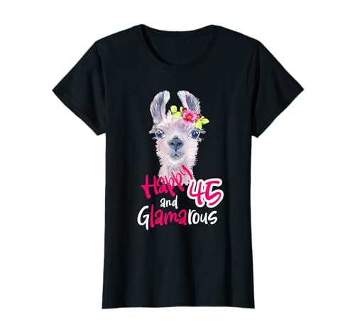 45 Geburtstag Frauen 45er Geburtstagsgeschenk Deko Lama T-Shirt 45 Geburtstag Frauen 45er Geburtstagsgeschenk Deko Lama T-Shirt von 45er Geburtstaggeschenk für Frauen
