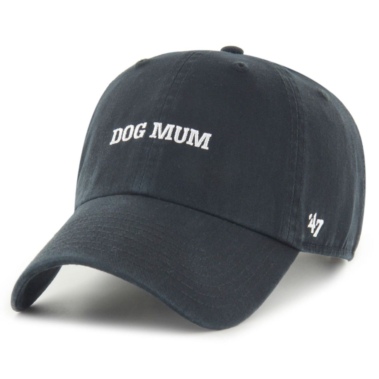 47 Brand Adjustable CLEAN UP Cap - SLOGAN Dog Mum schwarz von 47 Brand