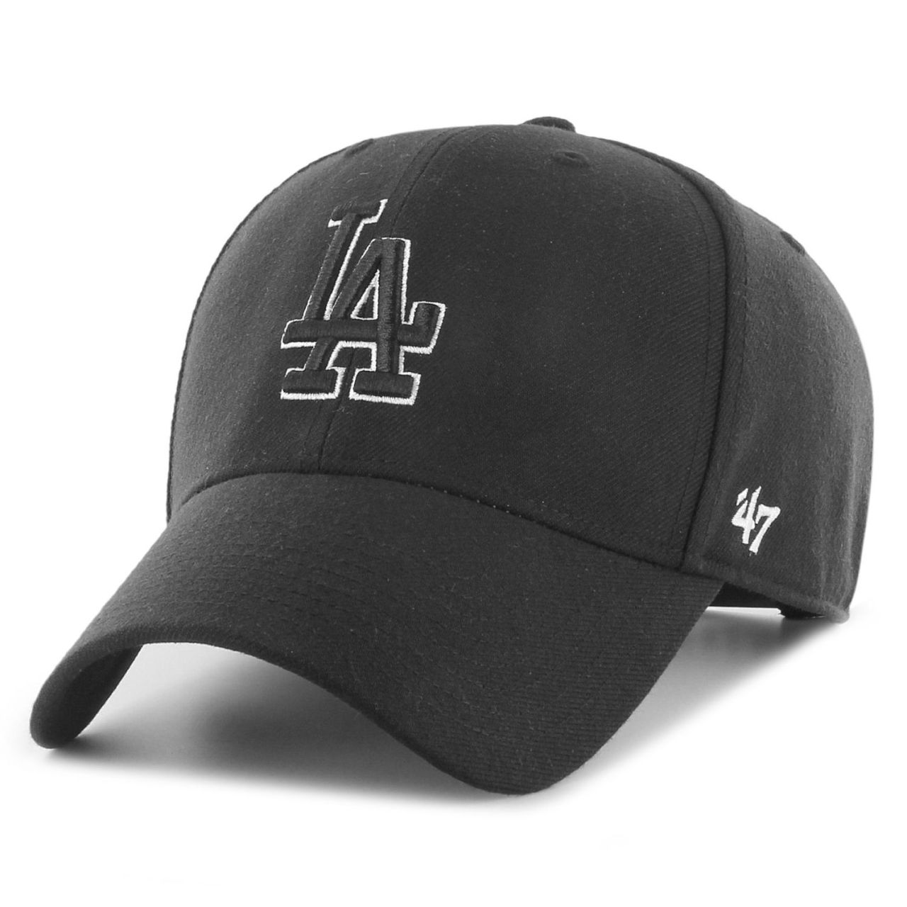 47 Brand Adjustable Cap - MLB LA Dodgers schwarz / weiß von 47 Brand